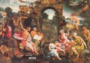 Oostsanen, Jacob Cornelisz van Saul and the Witch of Endor France oil painting artist